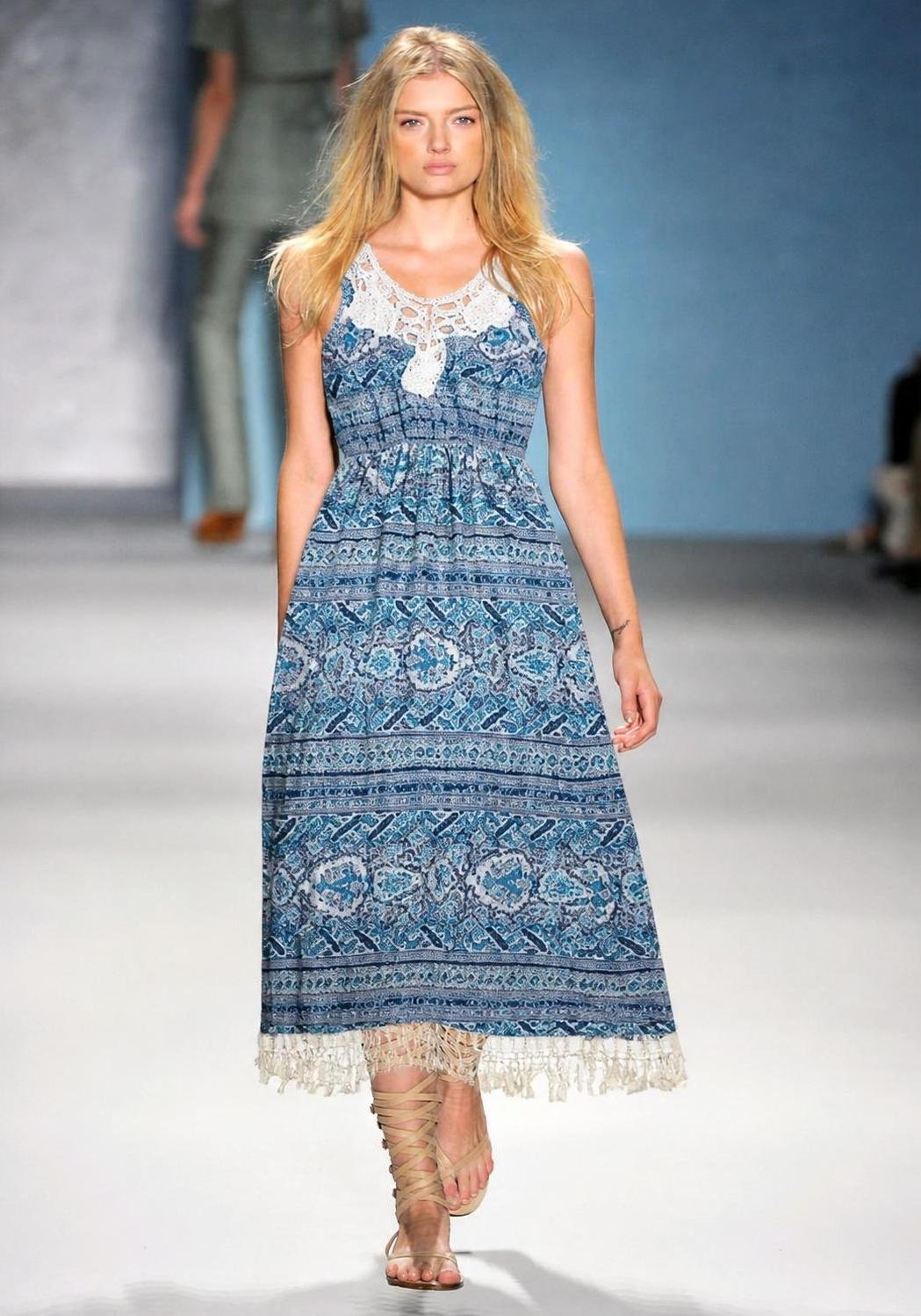 فستان صيفي طويل (Robe Maxi) ستيل بوهيمي أنيق وجديد ✨