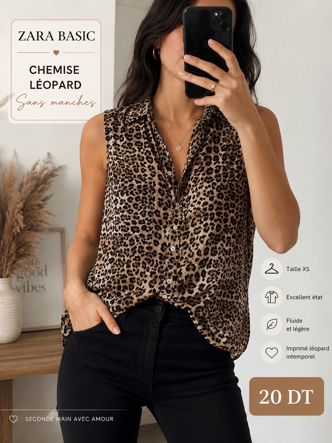 Chemise sans manches
