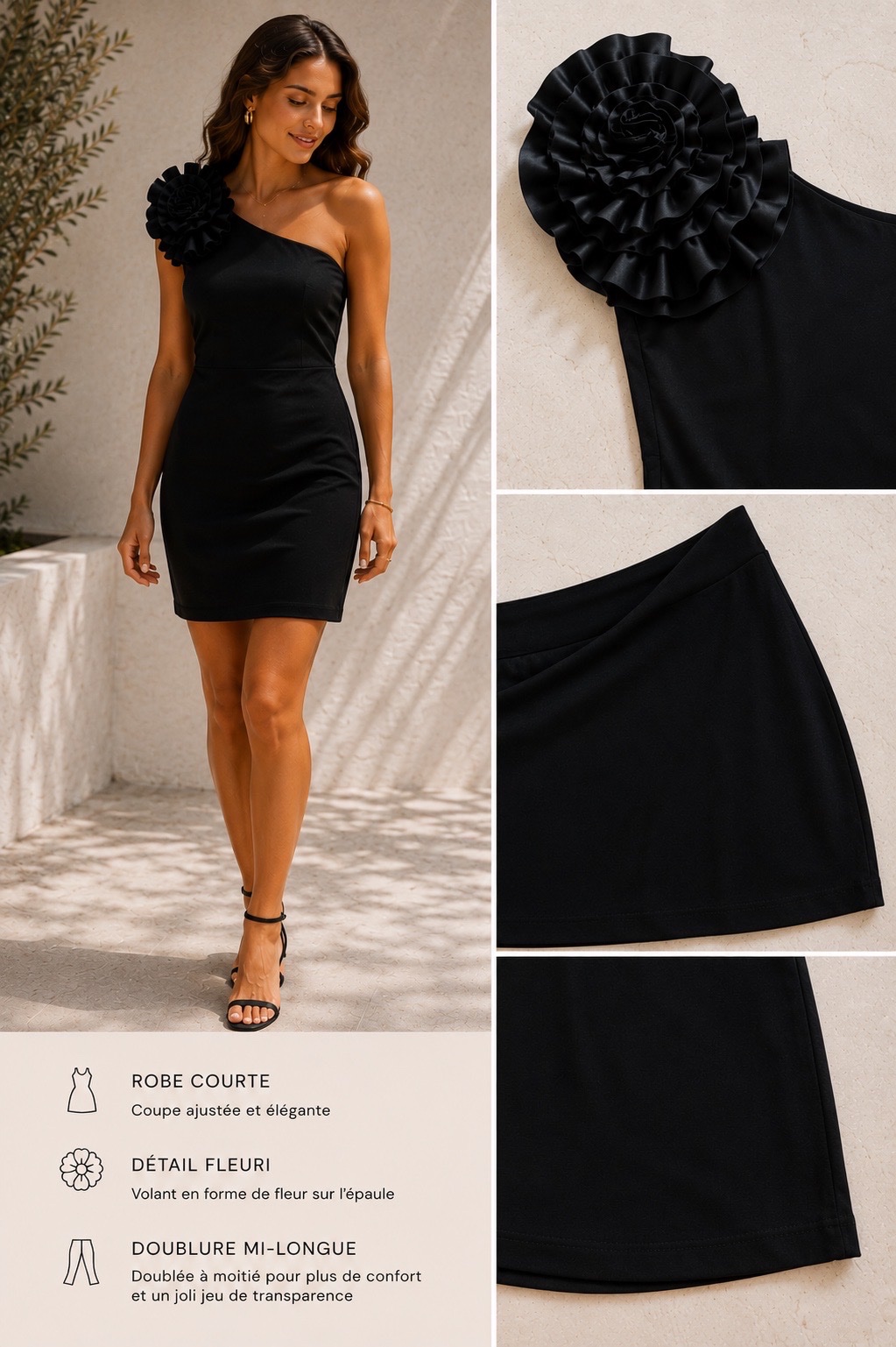Robe asymetrique noire 