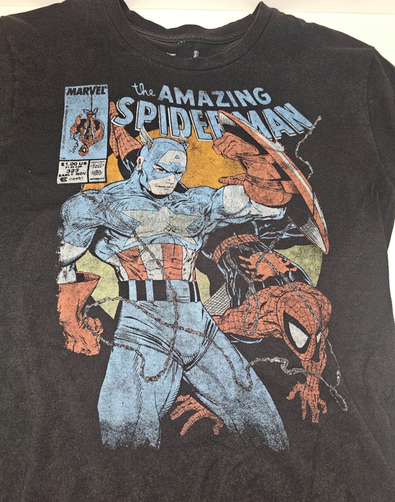 T shirt Spiderman X Captain America 