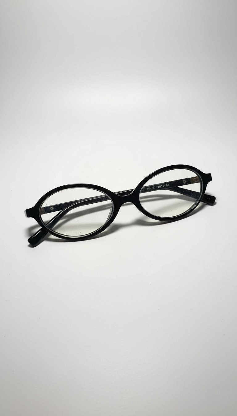 Lunettes de vue / Monture noire ovale style Vintage & Chic 