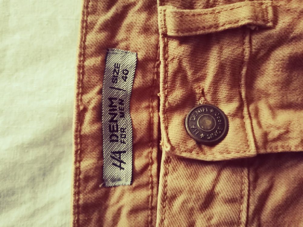 Pantalon camel taille 40 tissu kima  djin 