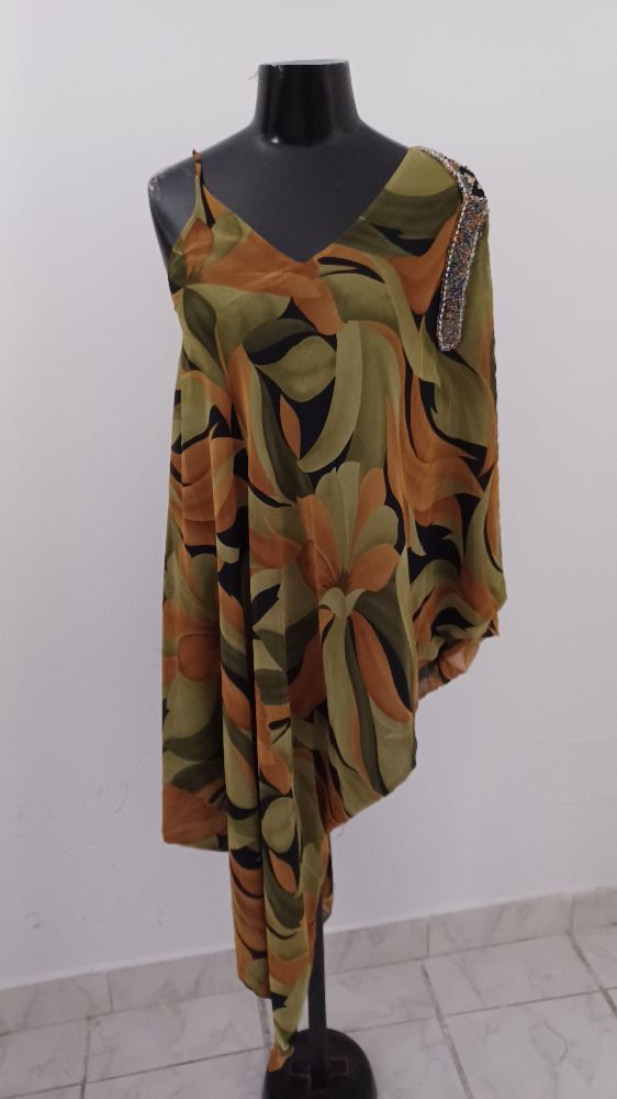 Kimono kima tob original tissus mousseline ma5douma doublé 