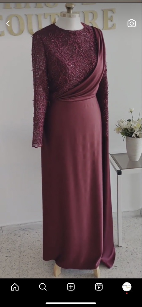 Robe de soiree pour voilee