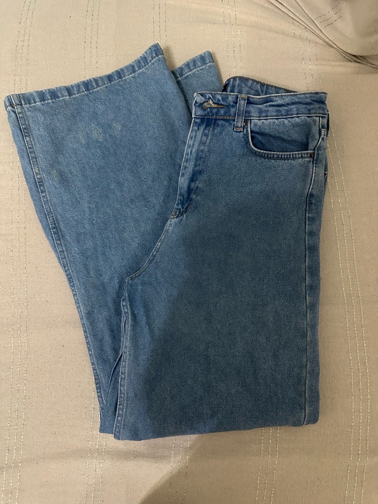 Jean large taille haute