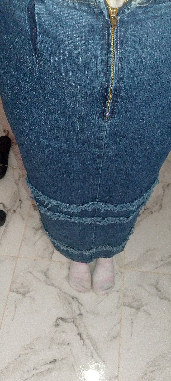 Jupe djin bleu  