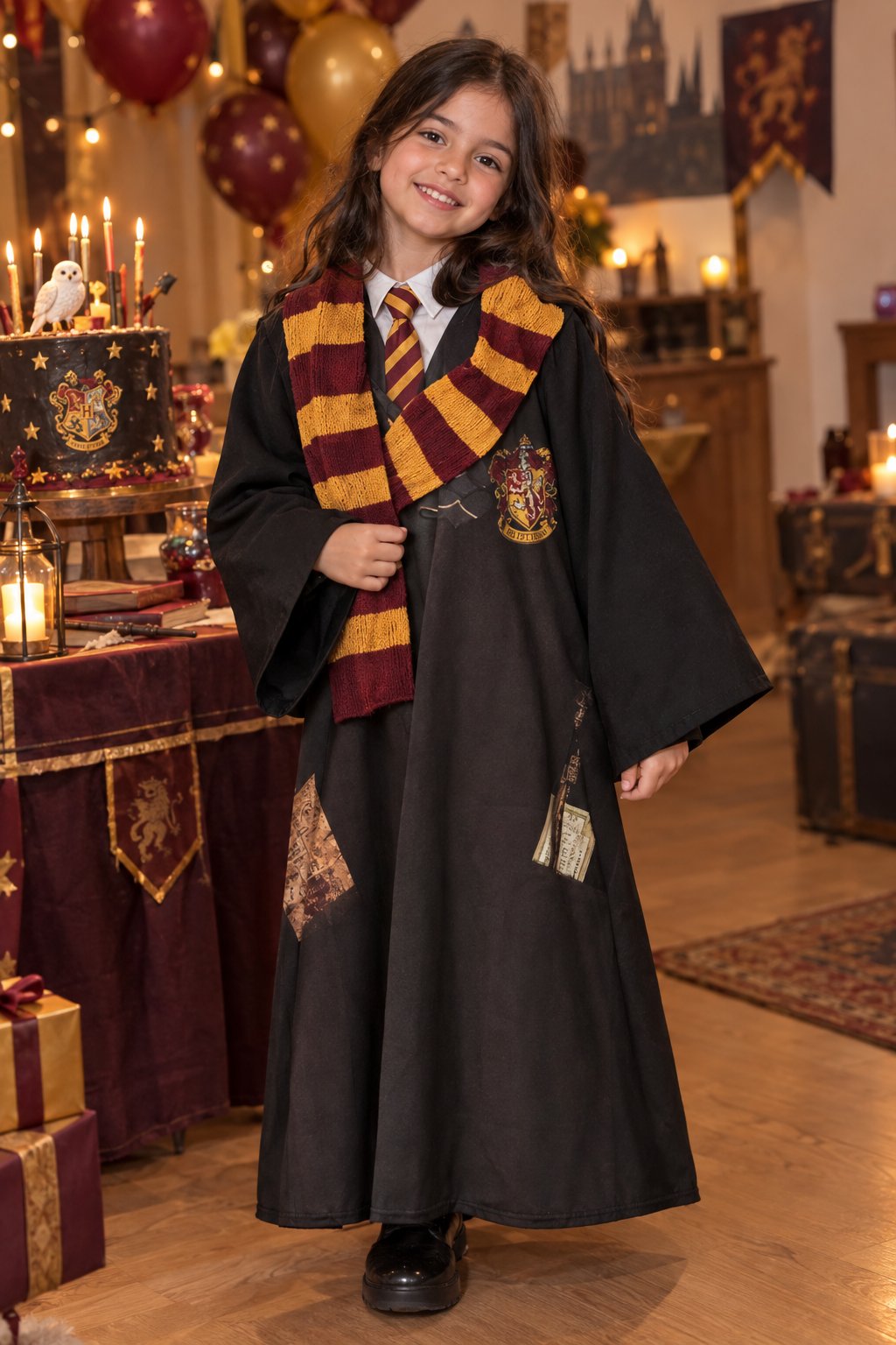 Harry Potter Black Gryffindor Fancy Costume فكرة طيارة لحفلة عيد ميلاد 🎁🪄✨️
