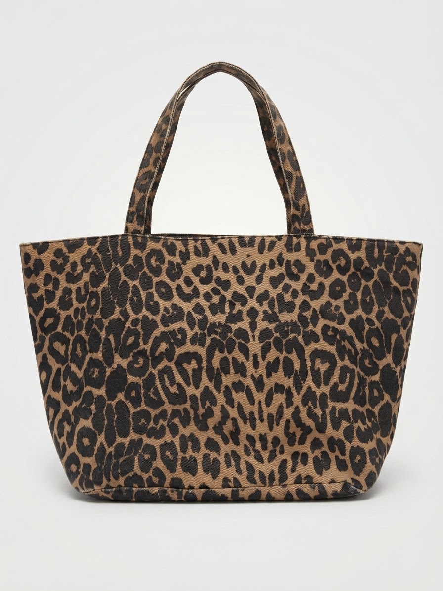 Grand sac à main cabas imprimé animalier – Tendance Y2K / Mobile
