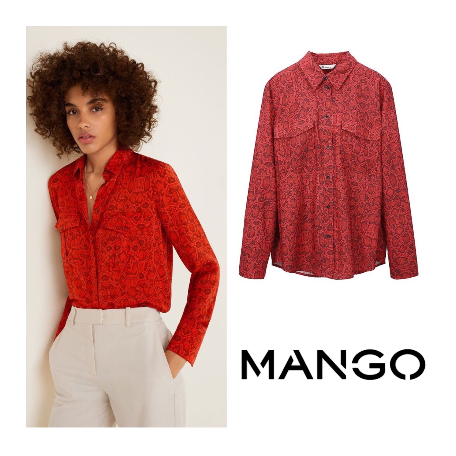 Chemise Mango 🐍❤️