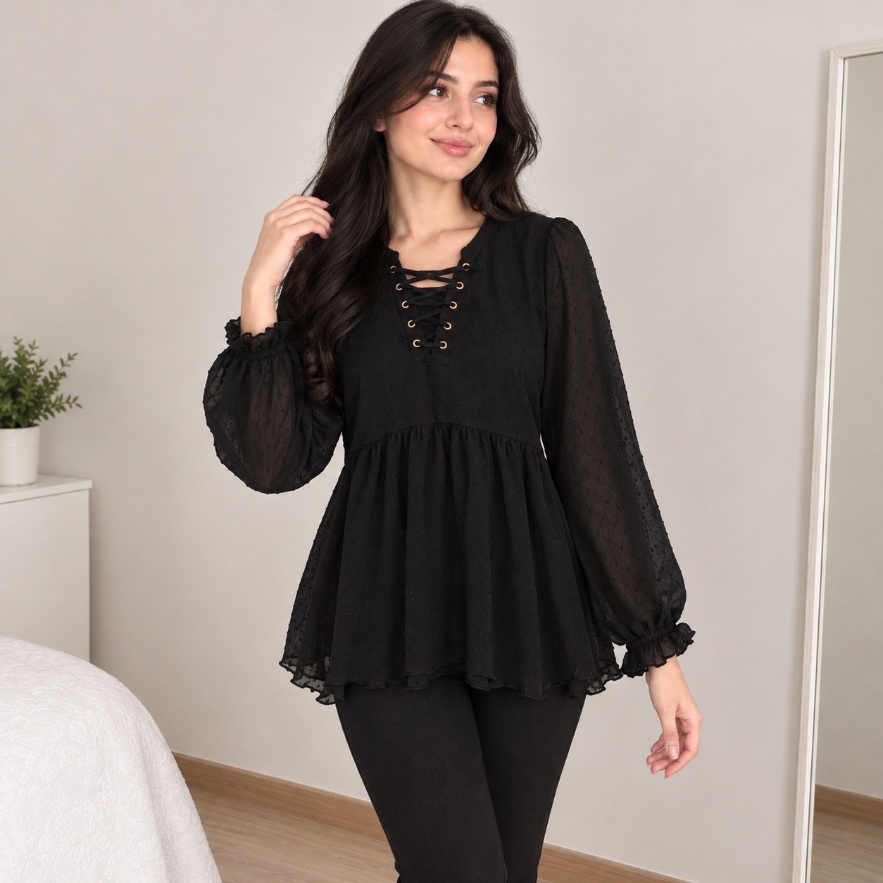 Blouse noir NAFNAF
