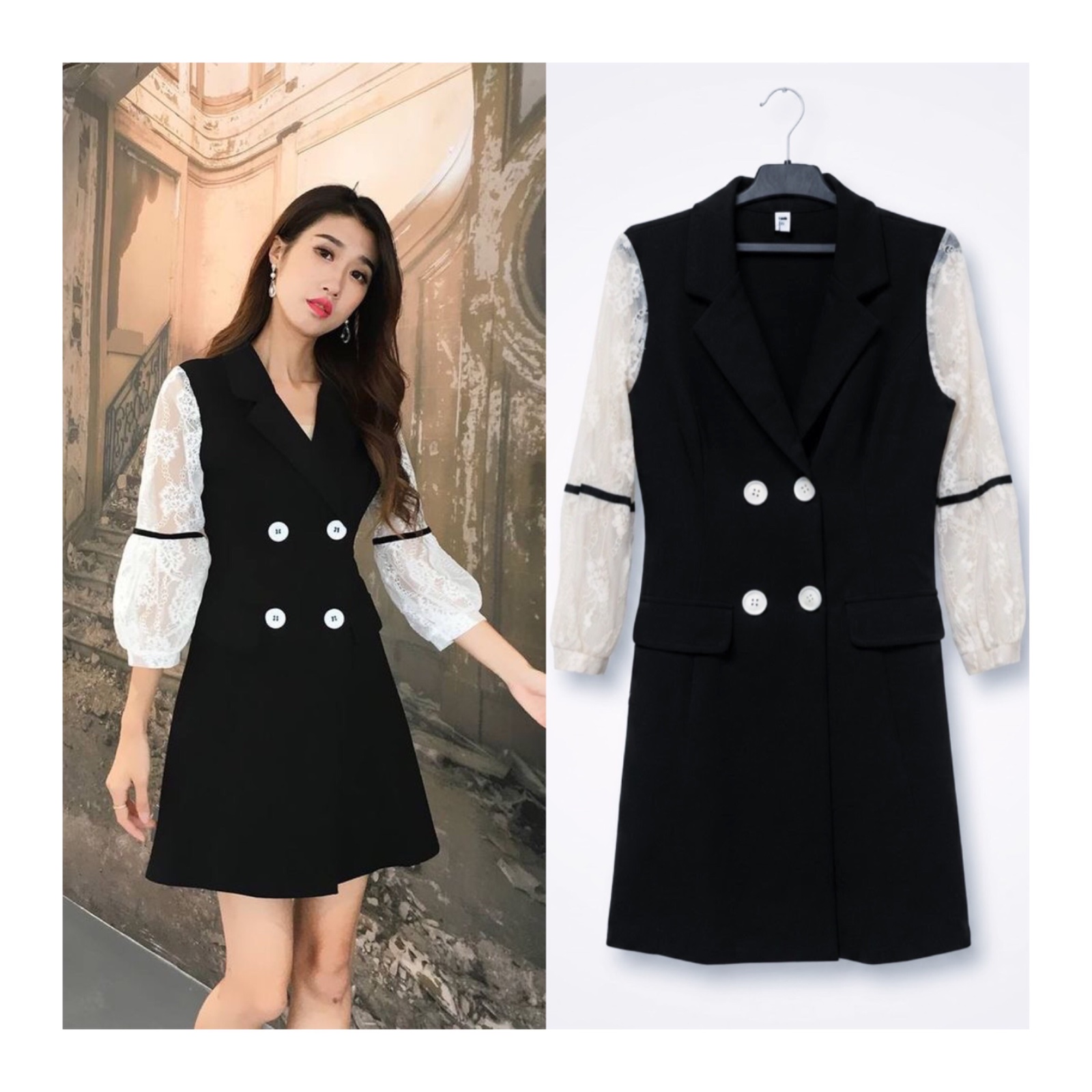 Robe blazer noir