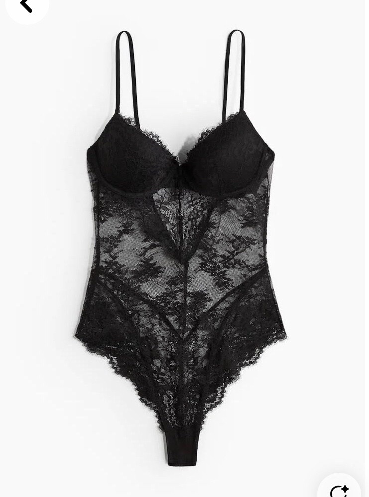 Body lingerie en dentelle noir  