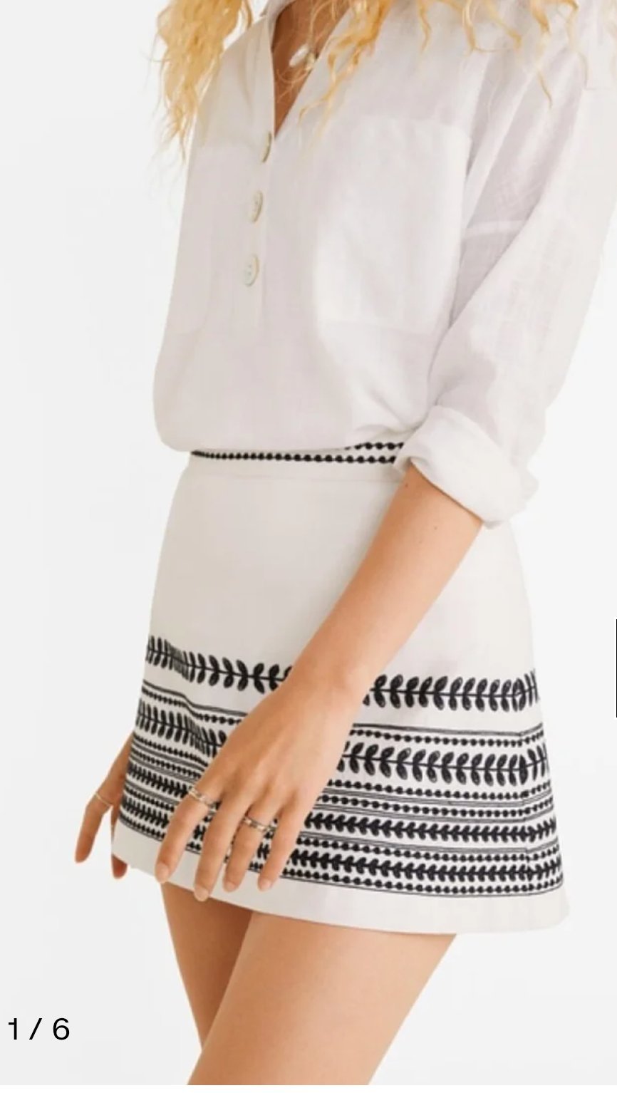 Jupe coton lin MANGO