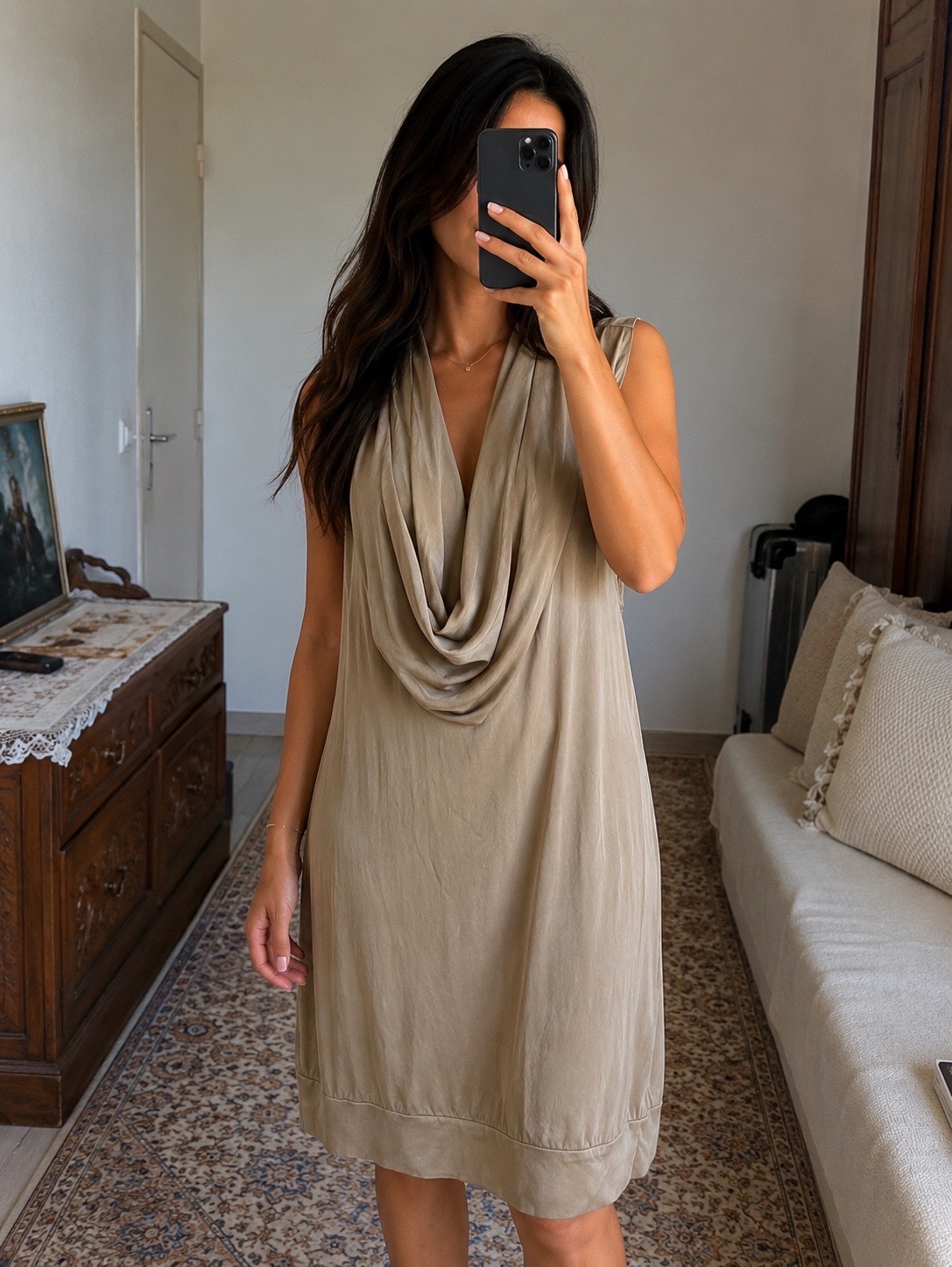 Robe en satin