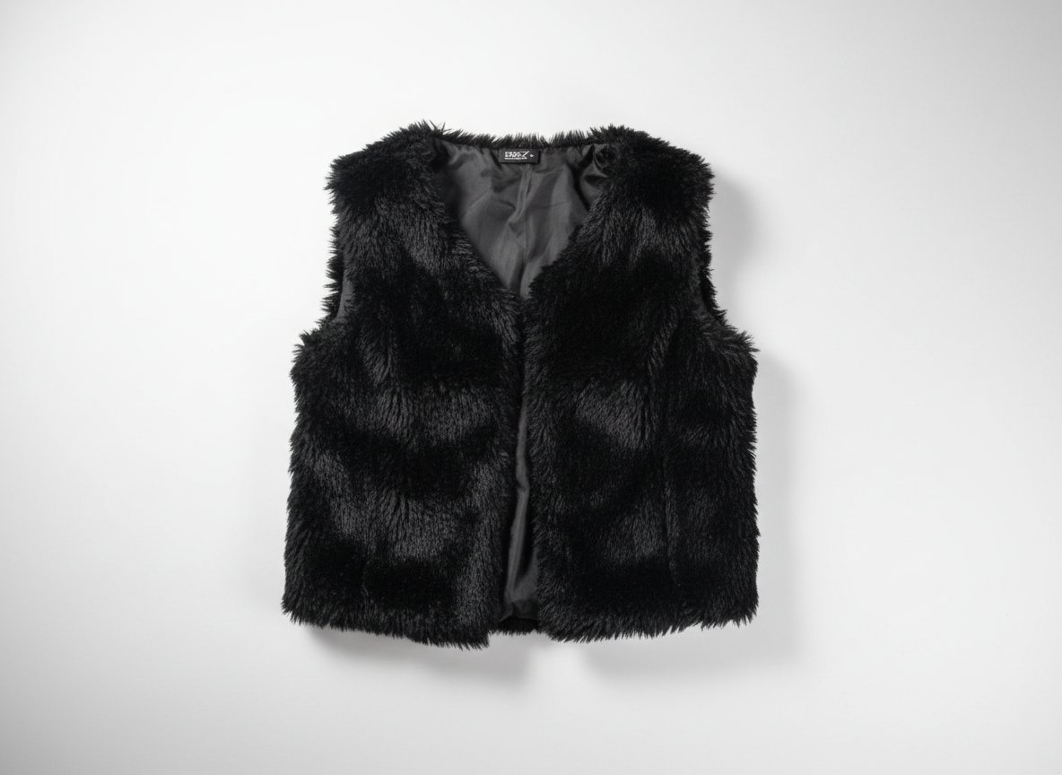Veste fourrure sans manche
