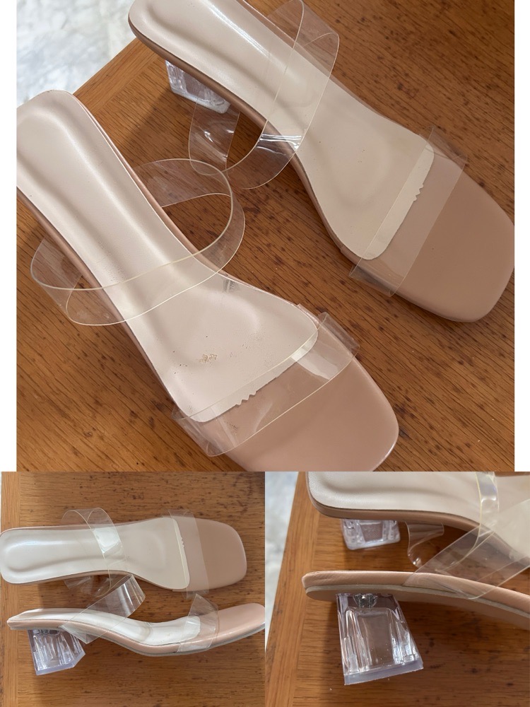 Mules transparentes 