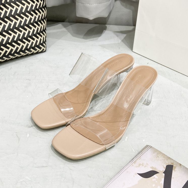 Mules transparentes 