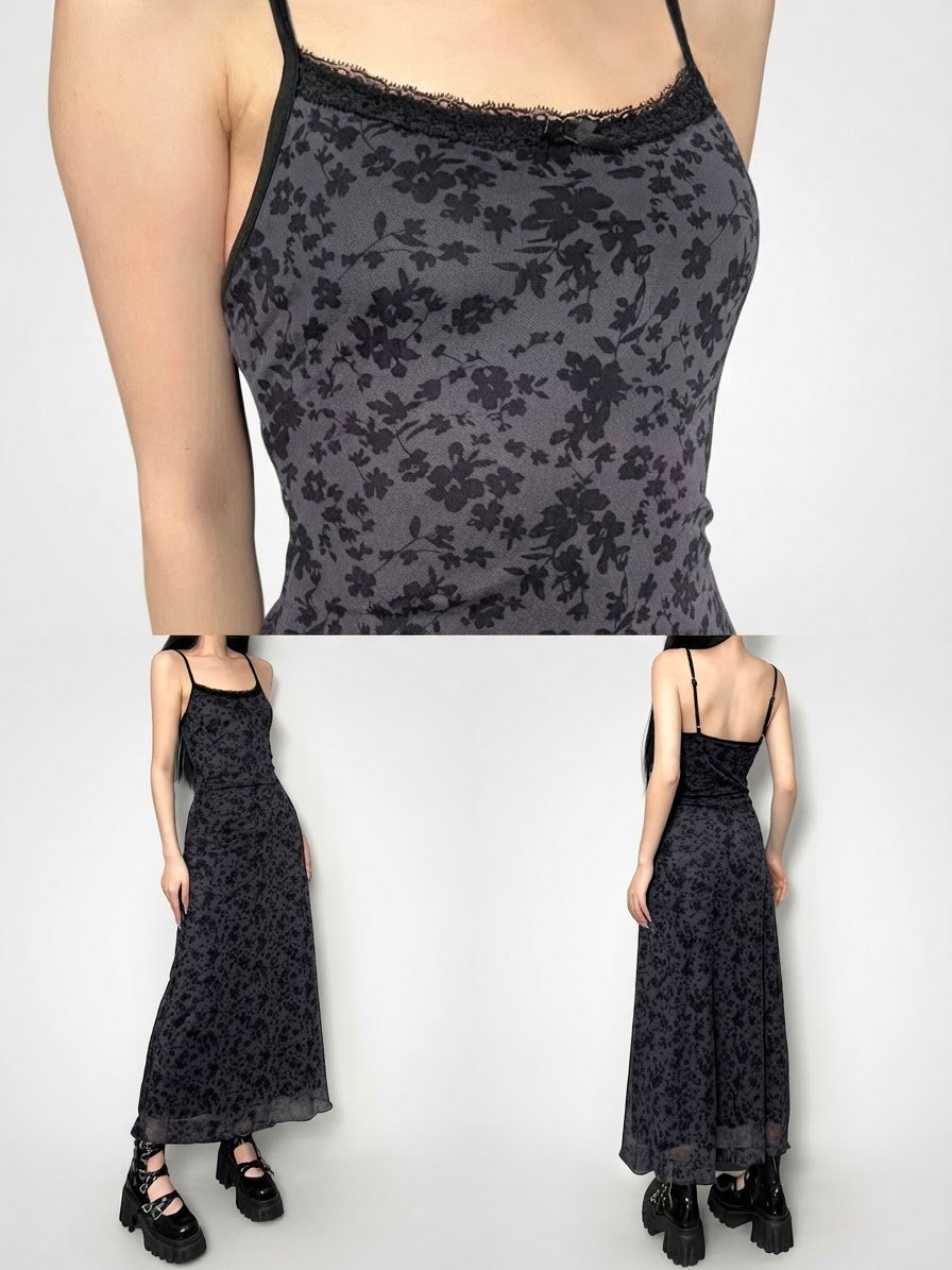 Magnifique Robe Maxi Style Grunge / Romantique 