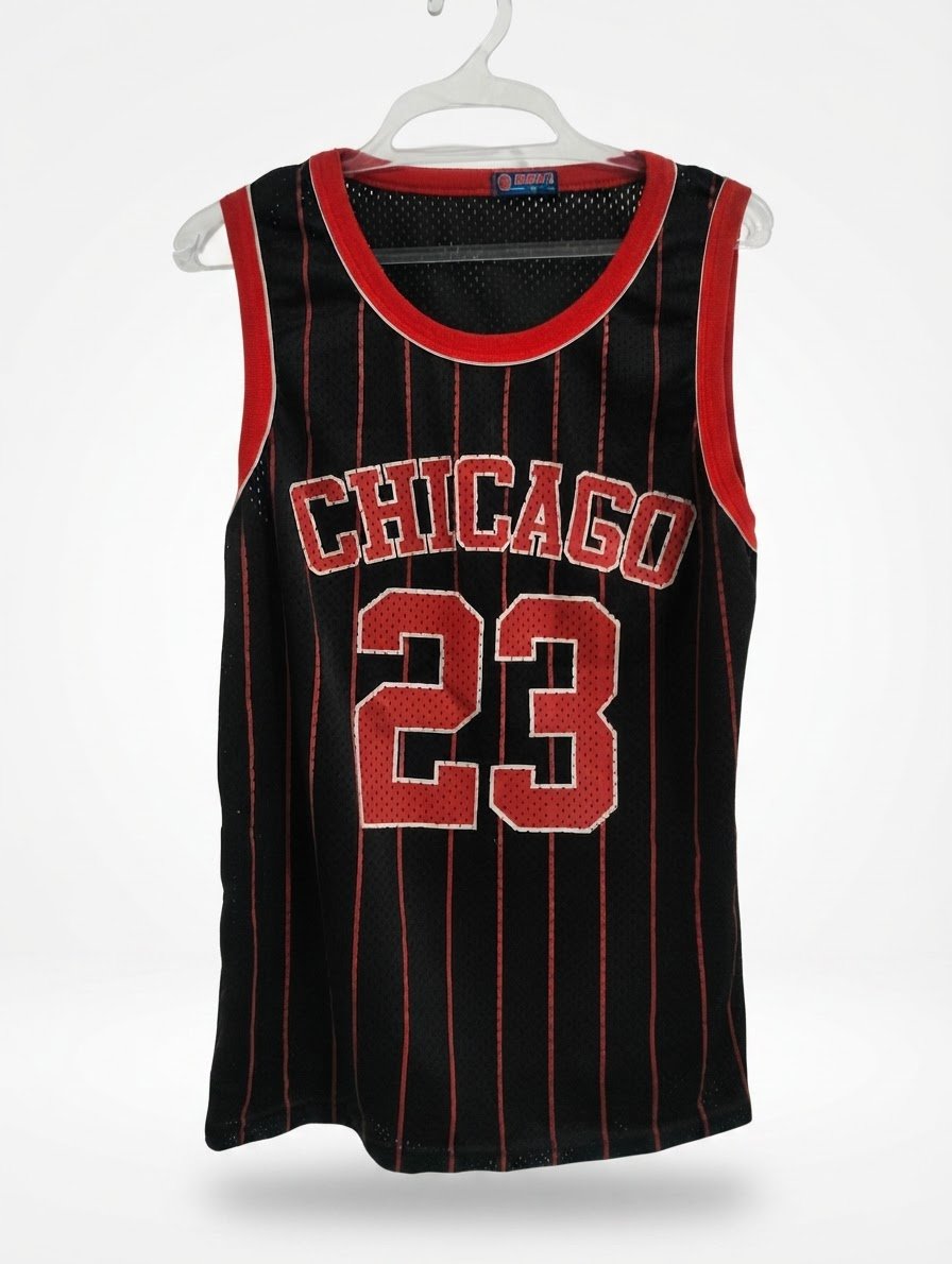 Pull Chicago Bulls Michael Jordan #23 Noir à Rayures Rouges
