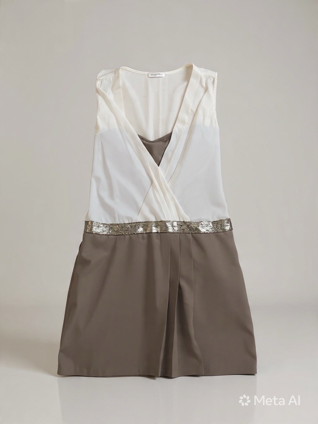 Robe sans manches bicolore