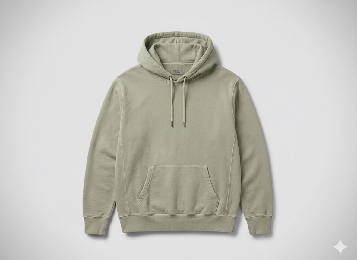 Hoodie "Essential" – Vert Sauge Délavé