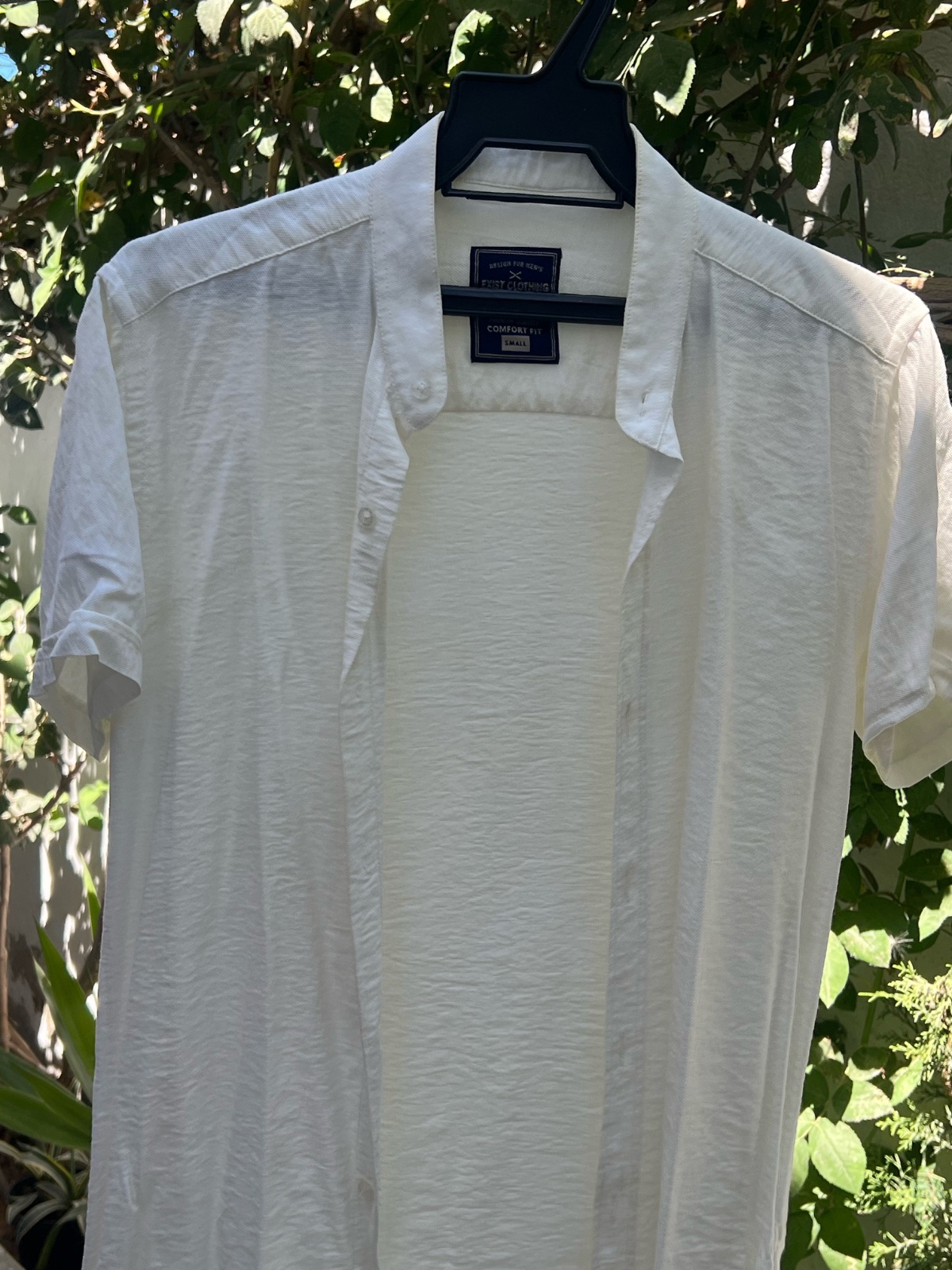 Chemise Homme Manches Courtes – Blanc Pur « Comfort Fit »