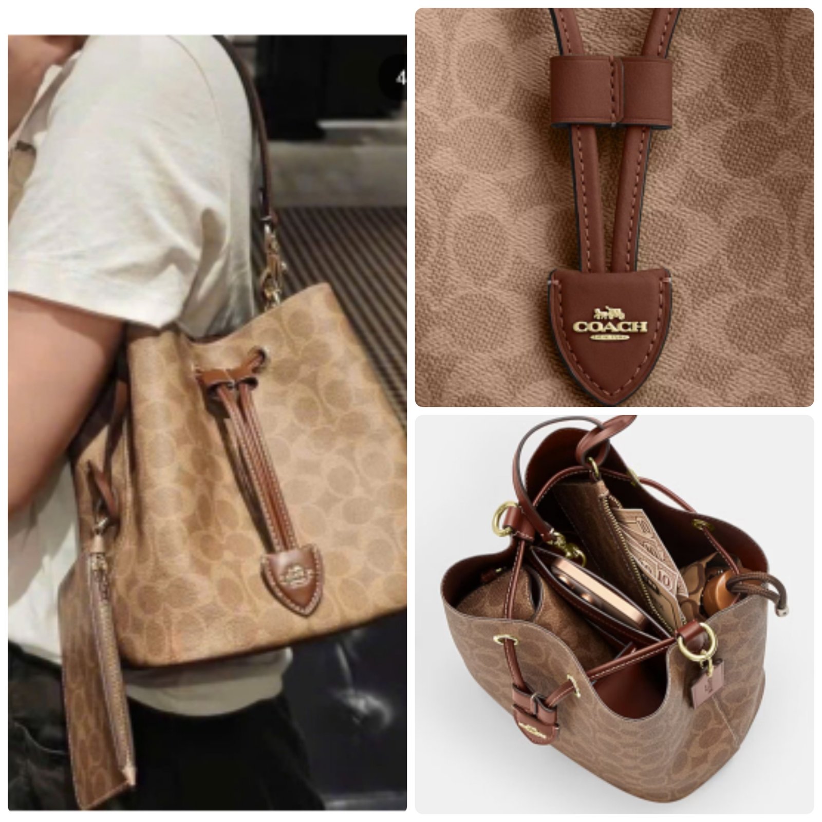 Sac à bandoulière Coach avec pochette authentique 🤎 CBH07 