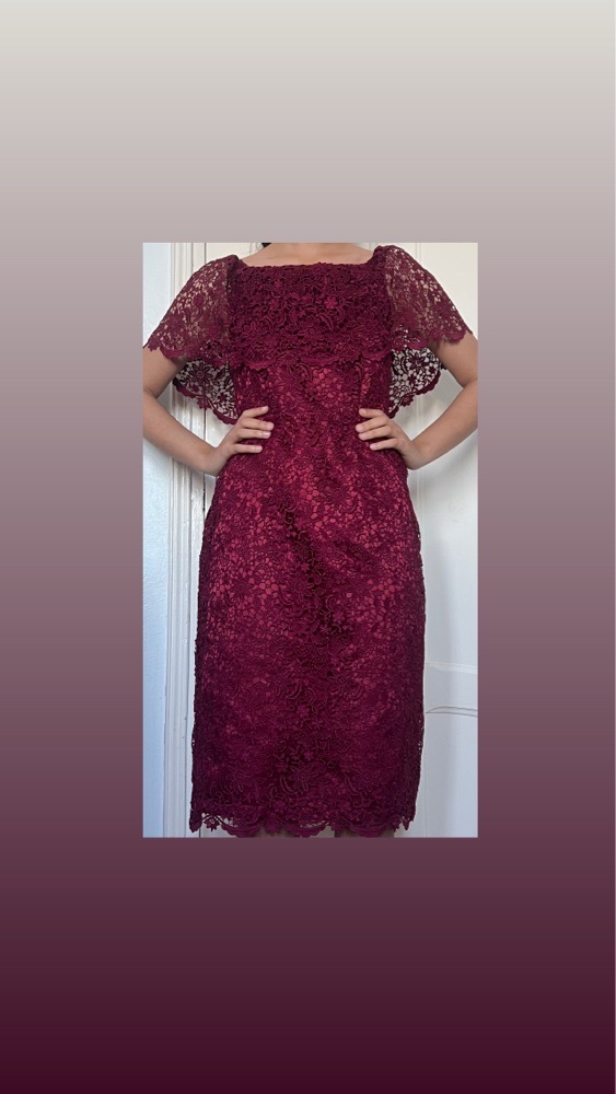 Robe soirée rouge bordeaux 