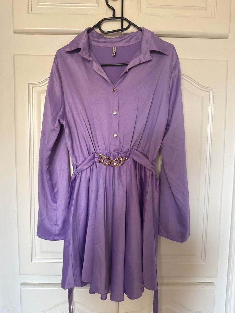 Robe chemise effet satine