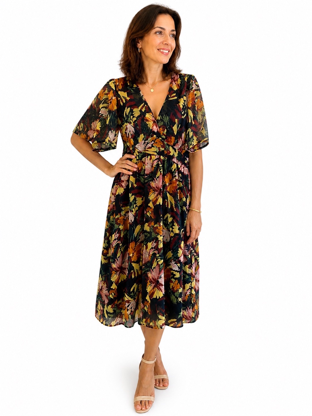 Robe fluide fleurie 