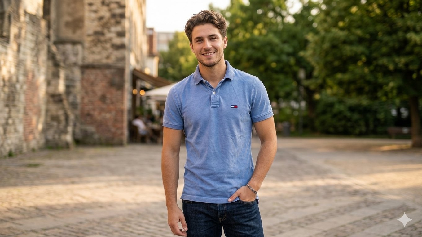 Un Polo tommy Hilfiger a aspect délavé 