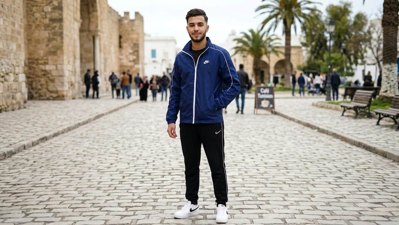 Très belle veste Nike bleue 