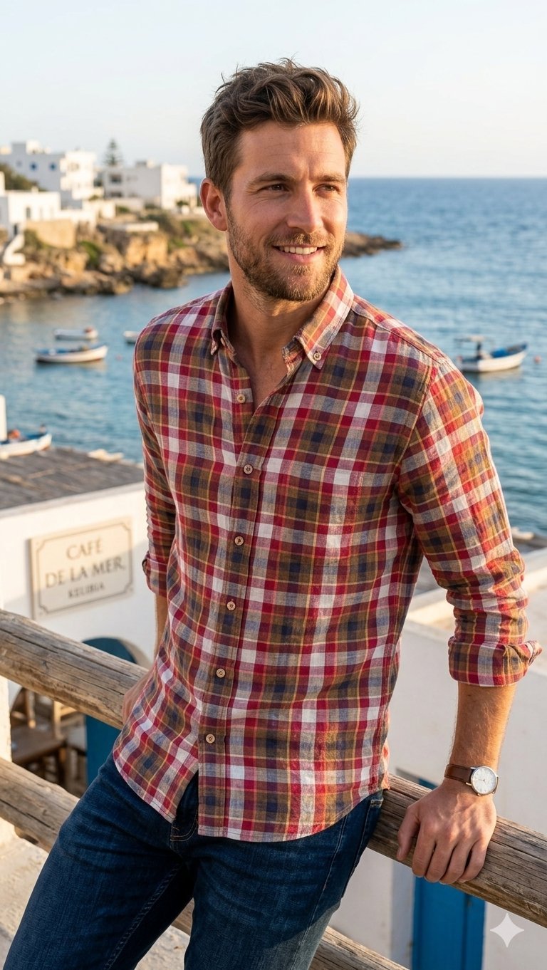 Chemise homme en lin taille s et M 