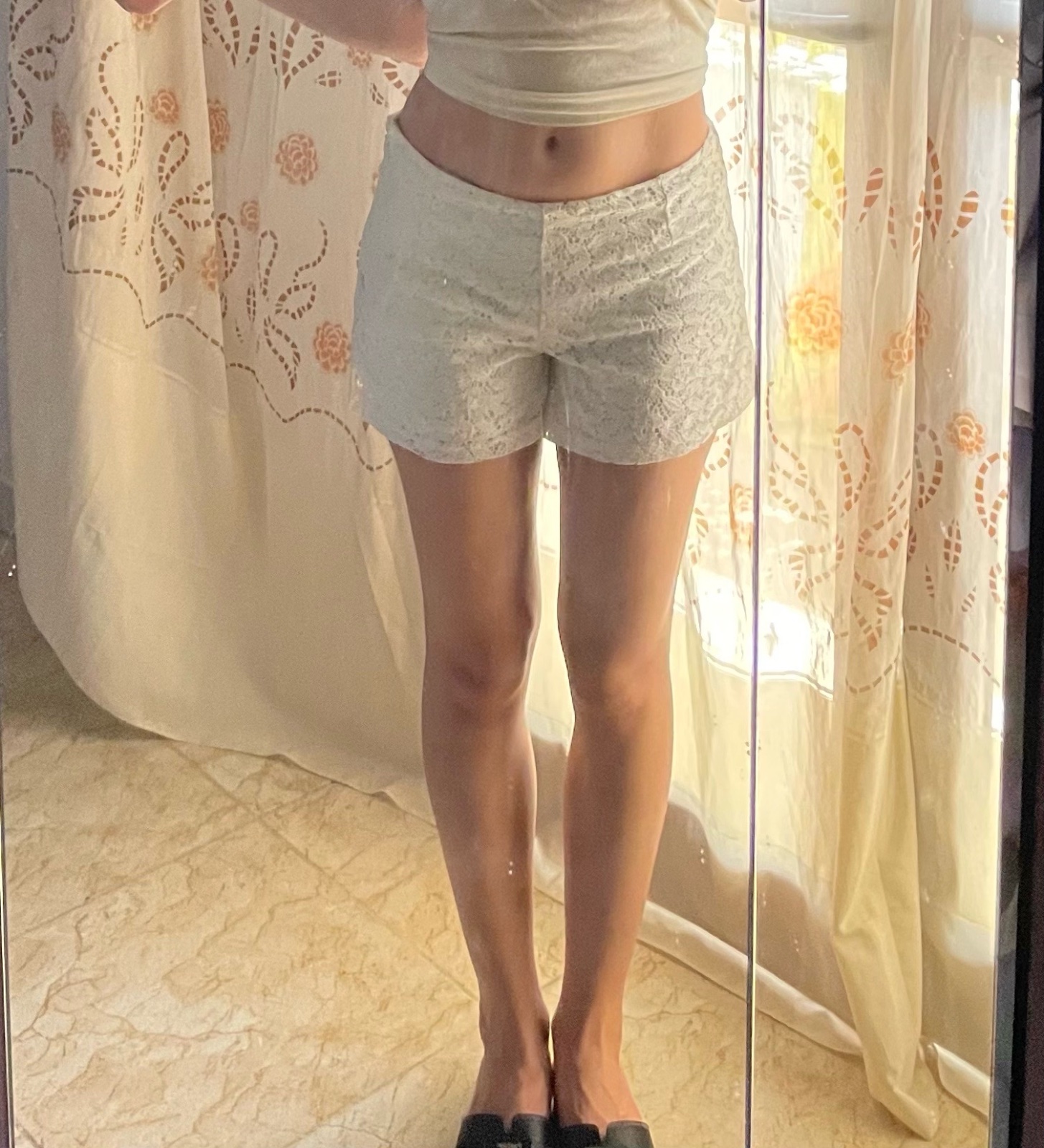 🤍 Short blanc en dentelle