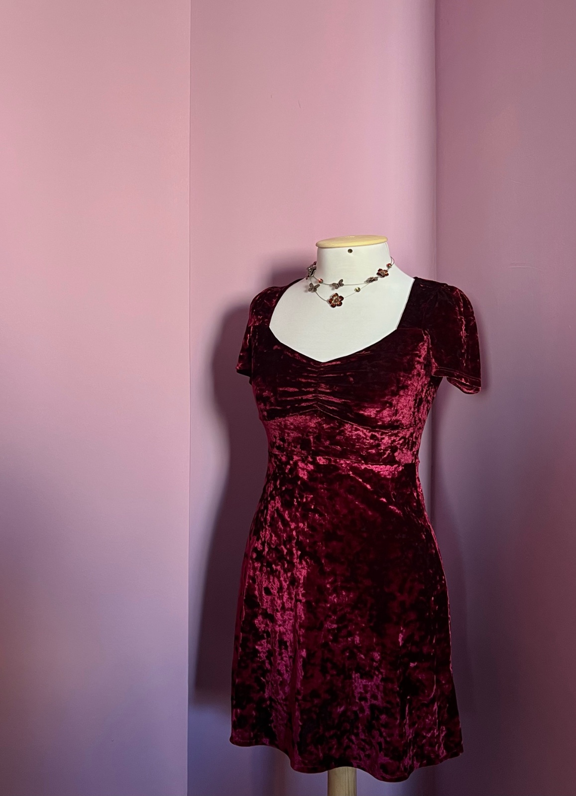 Robe Velour Burgundy