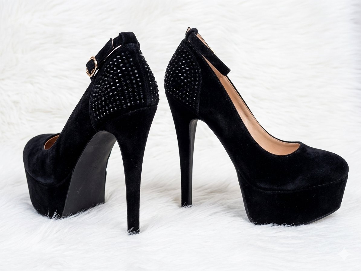 Talon velour noir