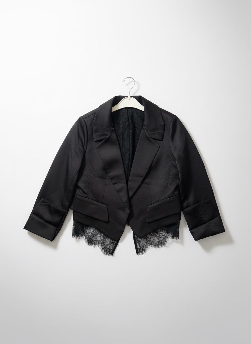 Veste noir en dentaille 