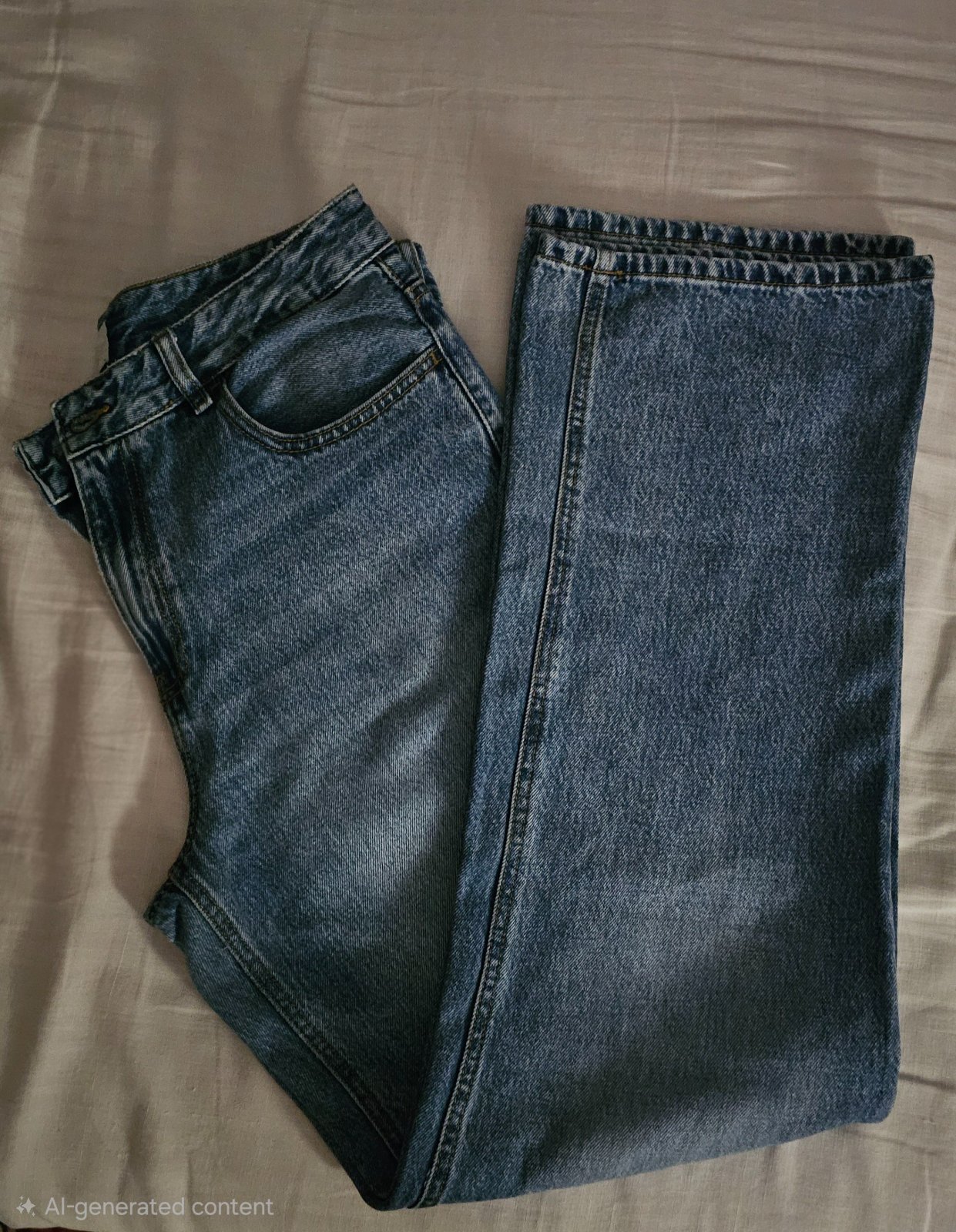 Blue denim jeans Stradivarius STR Teencontrast