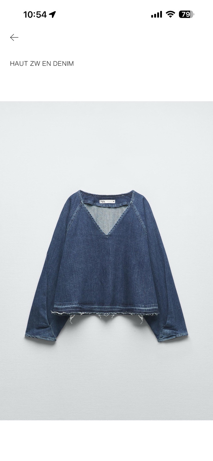 Haut zara en denim