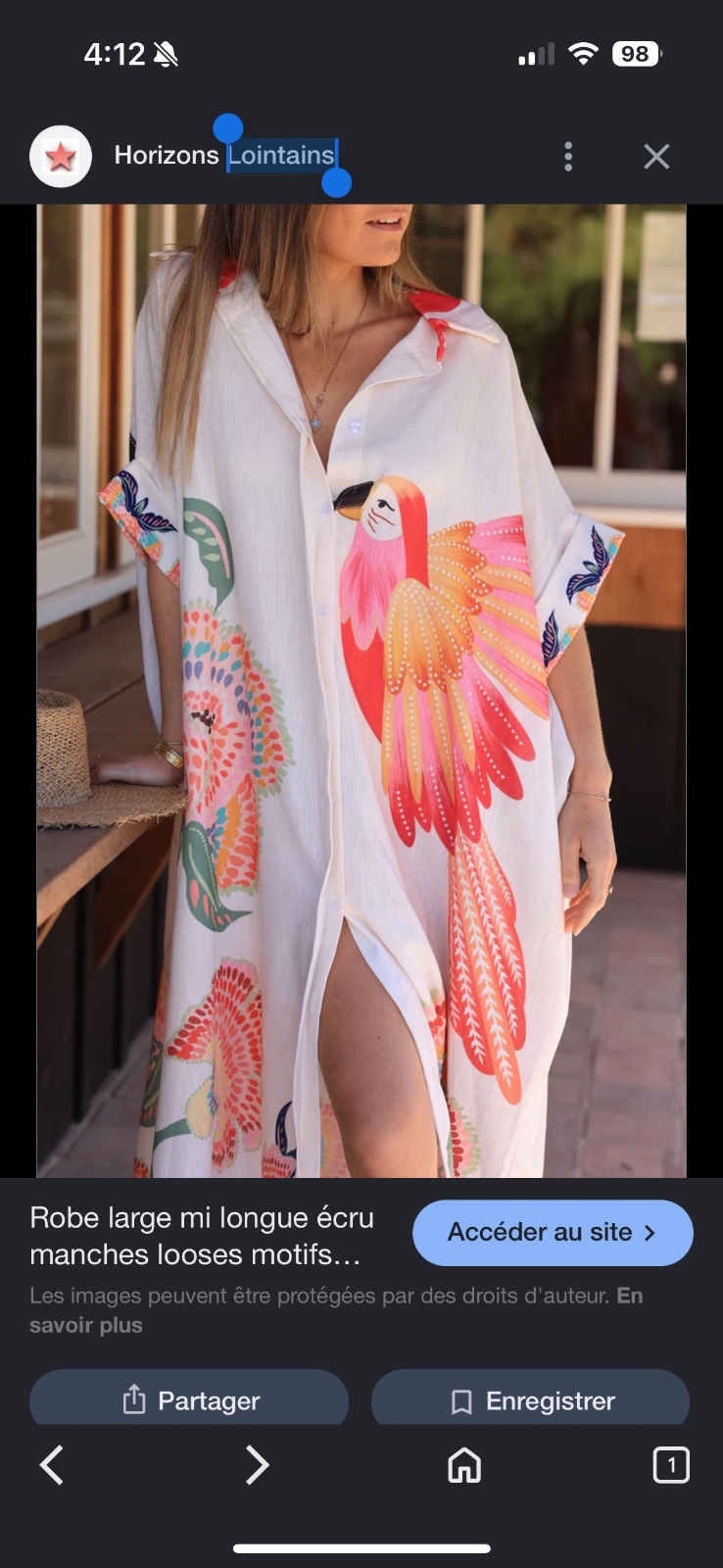 Robe à motif