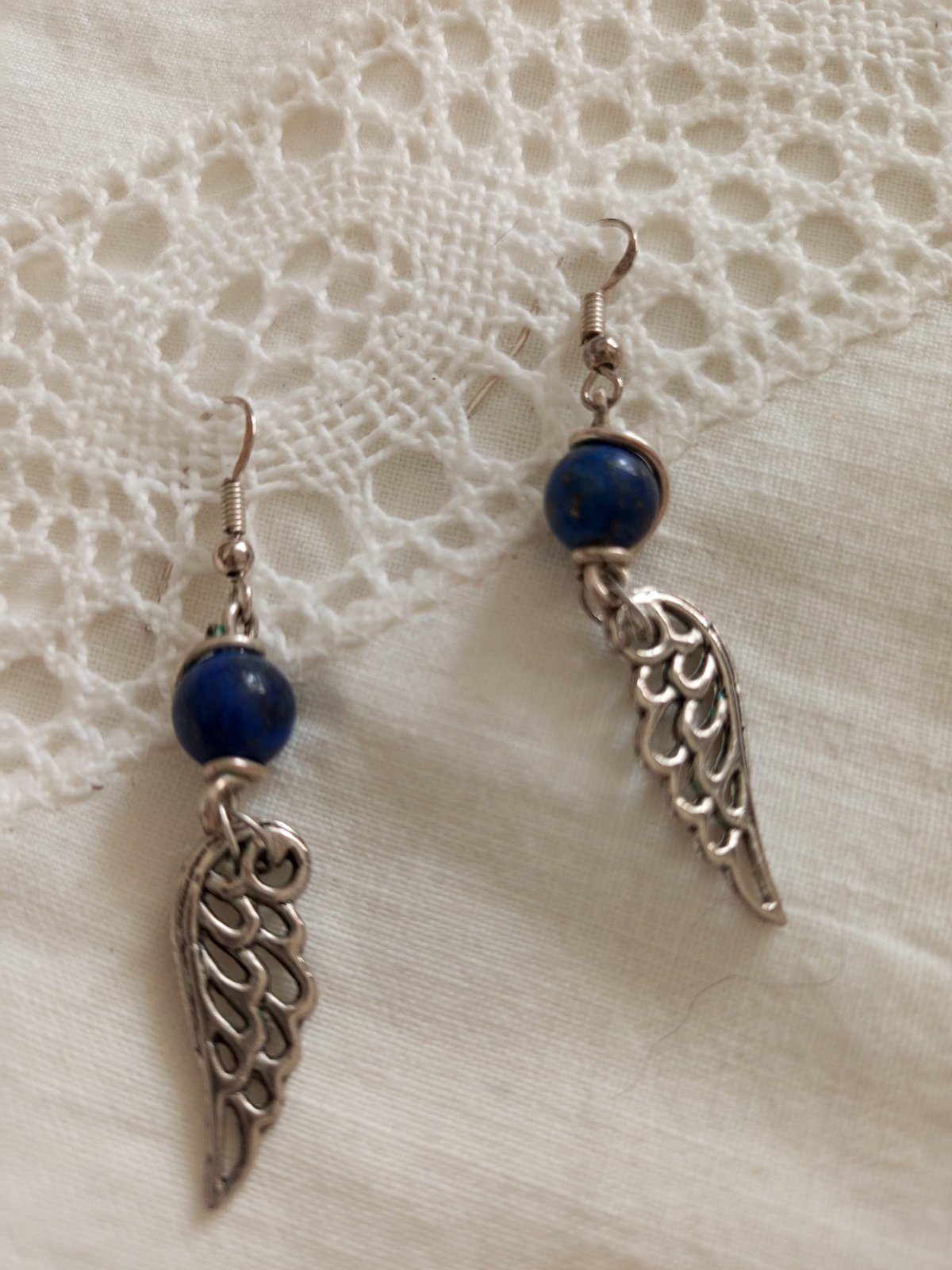 Boucles d'oreilles lapis lazulis et argent 925