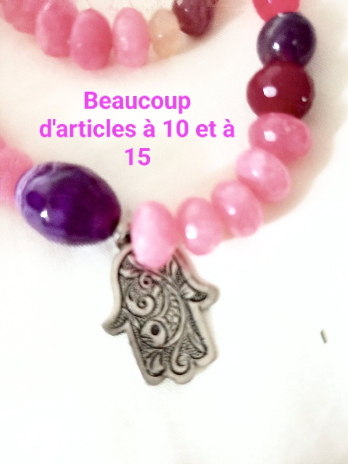 Collier et bracelet argent nemli et pierres