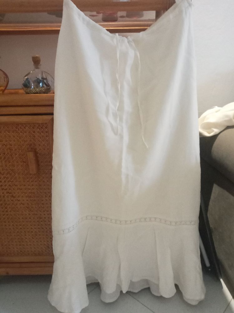 Jupe blanche 100%lin