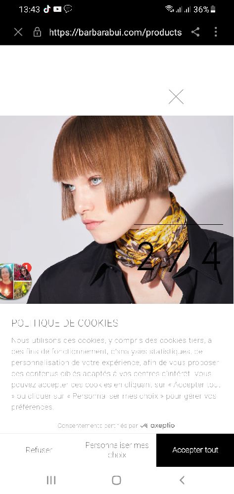 foulard en soie vintage
