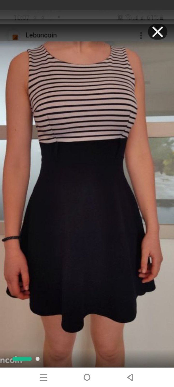 Robe taille haute en coton