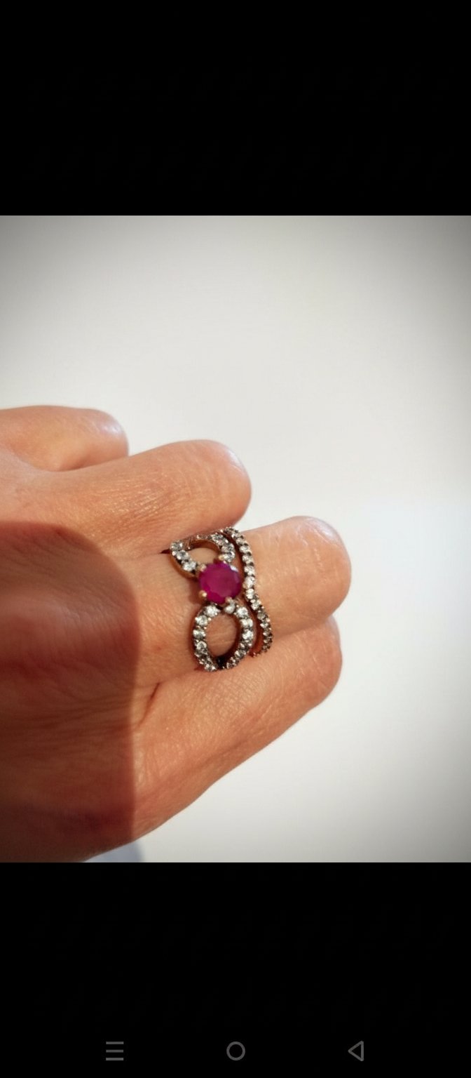 Bague et anneau argent chich5an avec rubis