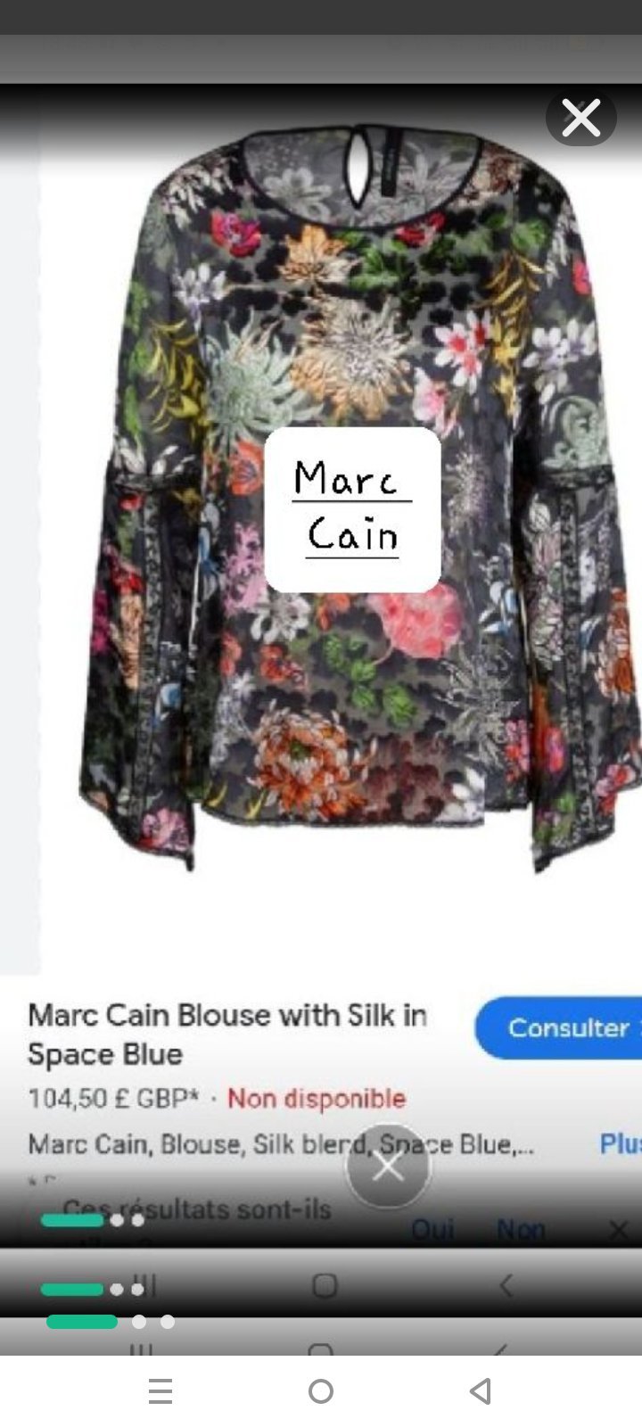 Chemise en soie Marc kein