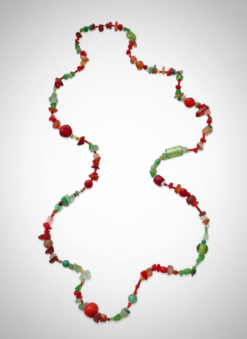 Collier pierres naturelles et verre de murano