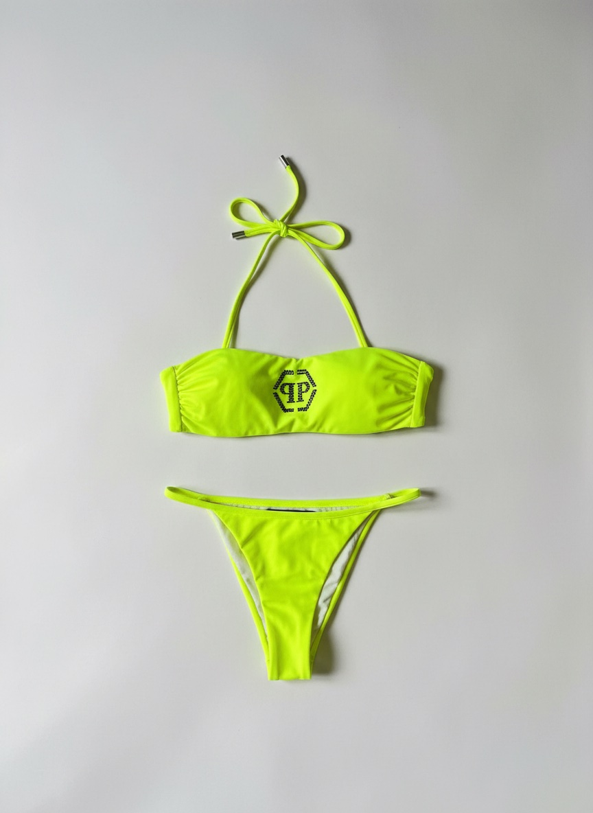 Bikini Philipp Plein jaune néon 