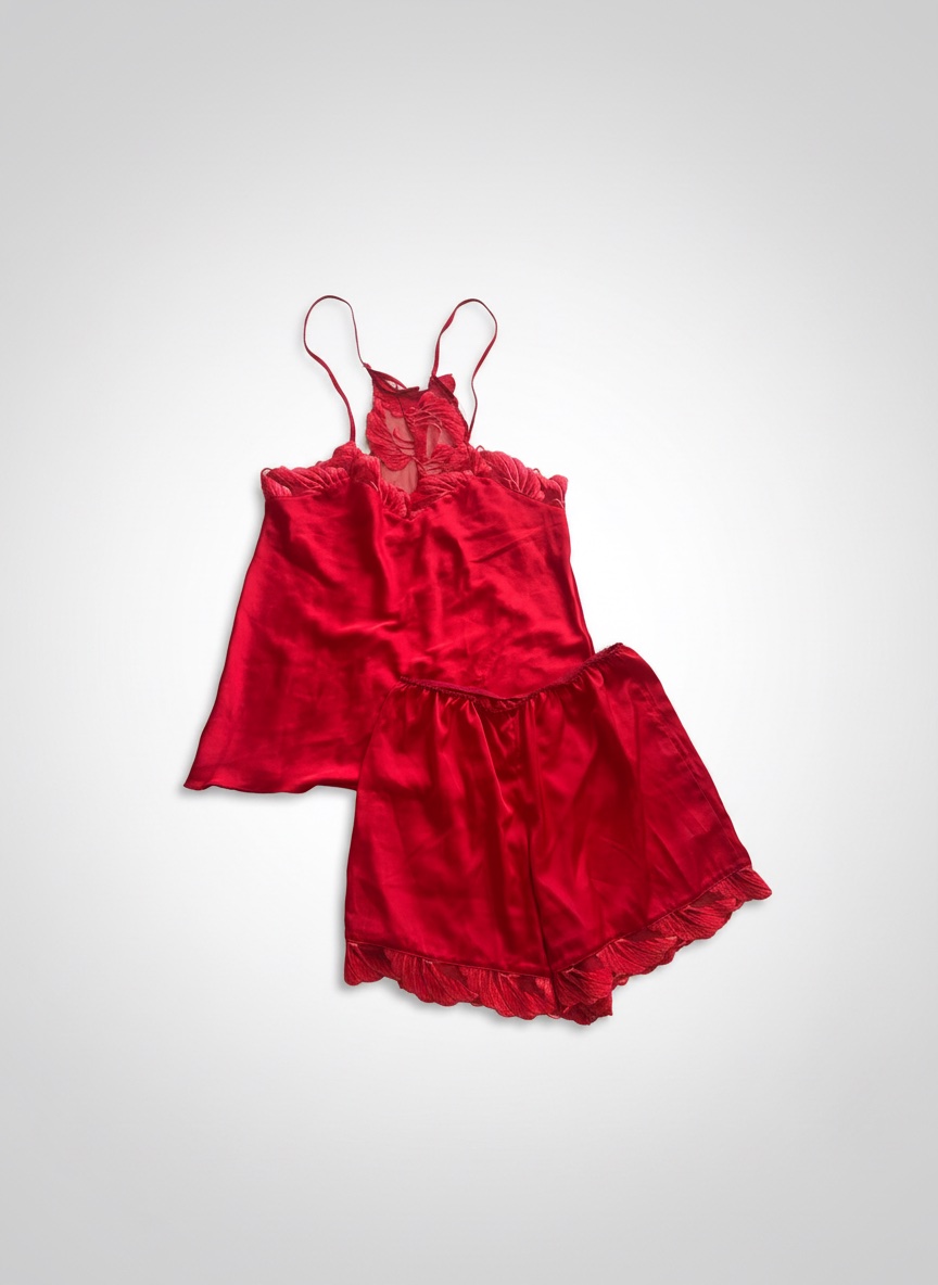 Pyjama rouge satin